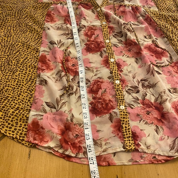 Umgee Women’s Floral Leopard Print Oversized Beautiful Blouse New XL-2XL - Picture 4 of 13